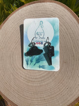 Storm cloud earrings-mini